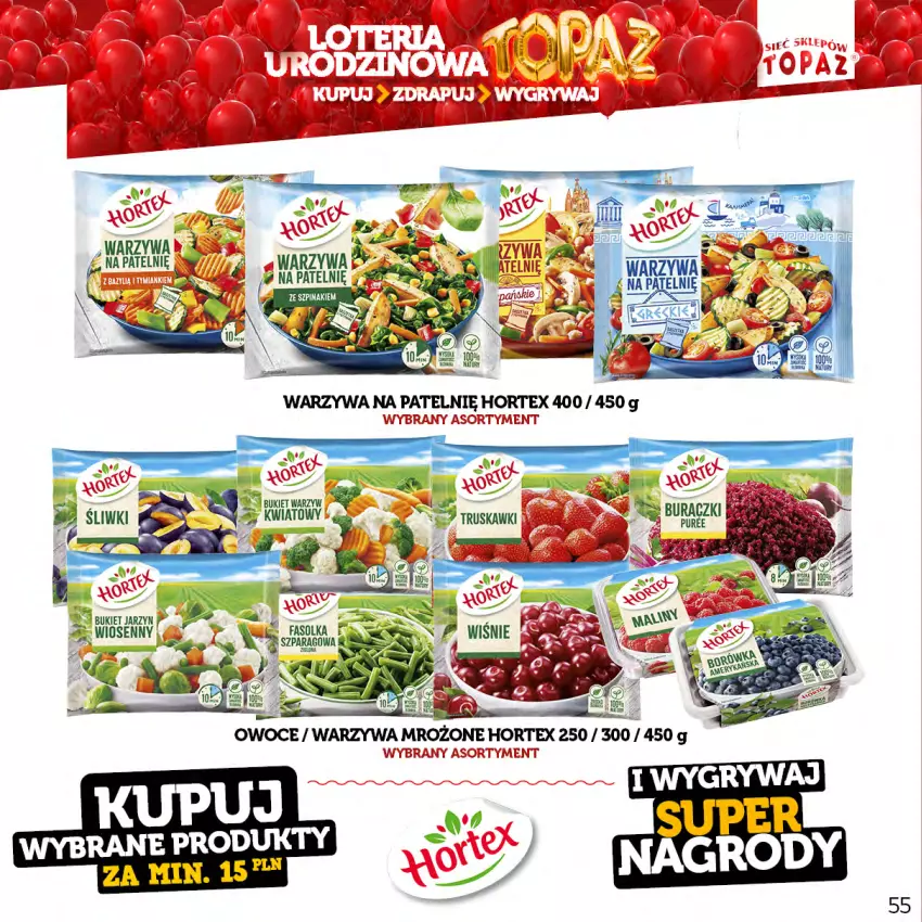 Gazetka promocyjna Topaz - Gazetka - ważna 17.04 do 18.06.2023 - strona 55 - produkty: Hortex, Warzywa