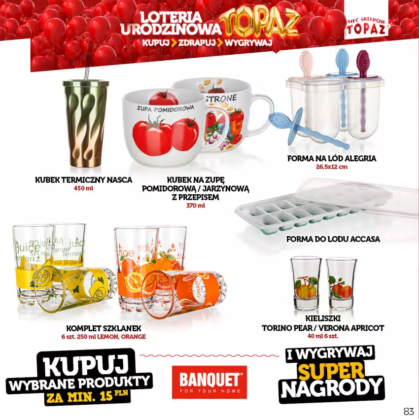 Gazetka promocyjna Topaz - Gazetka - ważna 17.04 do 18.06.2023 - strona 83 - produkty: Kubek, Kubek termiczny, Zupa