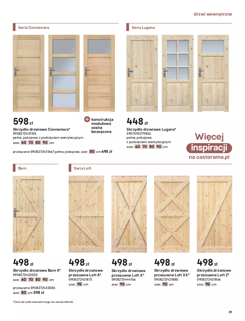 Gazetka promocyjna Castorama - Przewodnik drzwi, podłogi i gresy - ważna 01.10 do 31.12.2021 - strona 29 - produkty: Drzwi, Gres, Klamka, Lakier, Ser, Skrzydło drzwiowe, Sos