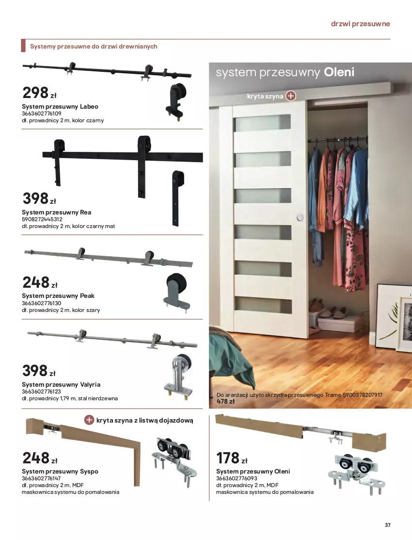 Gazetka promocyjna Castorama - Przewodnik drzwi, podłogi i gresy - ważna 01.10 do 31.12.2021 - strona 37 - produkty: Drzwi, Gres, Lustro, Szyna