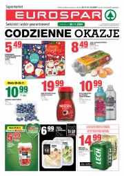 Gazetka promocyjna Spar - EuroSpar - Gazetka - ważna od 27.11 do 27.11.2024 - strona 1 - produkty: Piwo, Pierogi, Kawa rozpuszczalna, Borówka, Borówka amerykańska, Jaja, Kawa, Wołowina, Jaja z wolnego wybiegu, Kalendarz, Kalendarz adwentowy, Szpinak