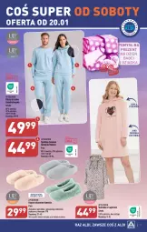 Gazetka promocyjna Aldi - Artykuły przemysłowe i tekstylia - Gazetka - ważna od 20.01 do 20.01.2024 - strona 7 - produkty: Kapcie, Dres, Wełna, Spodnie, Sukienka, Tunika, Bluza, Spodnie dresowe, Bluza dresowa, Fa