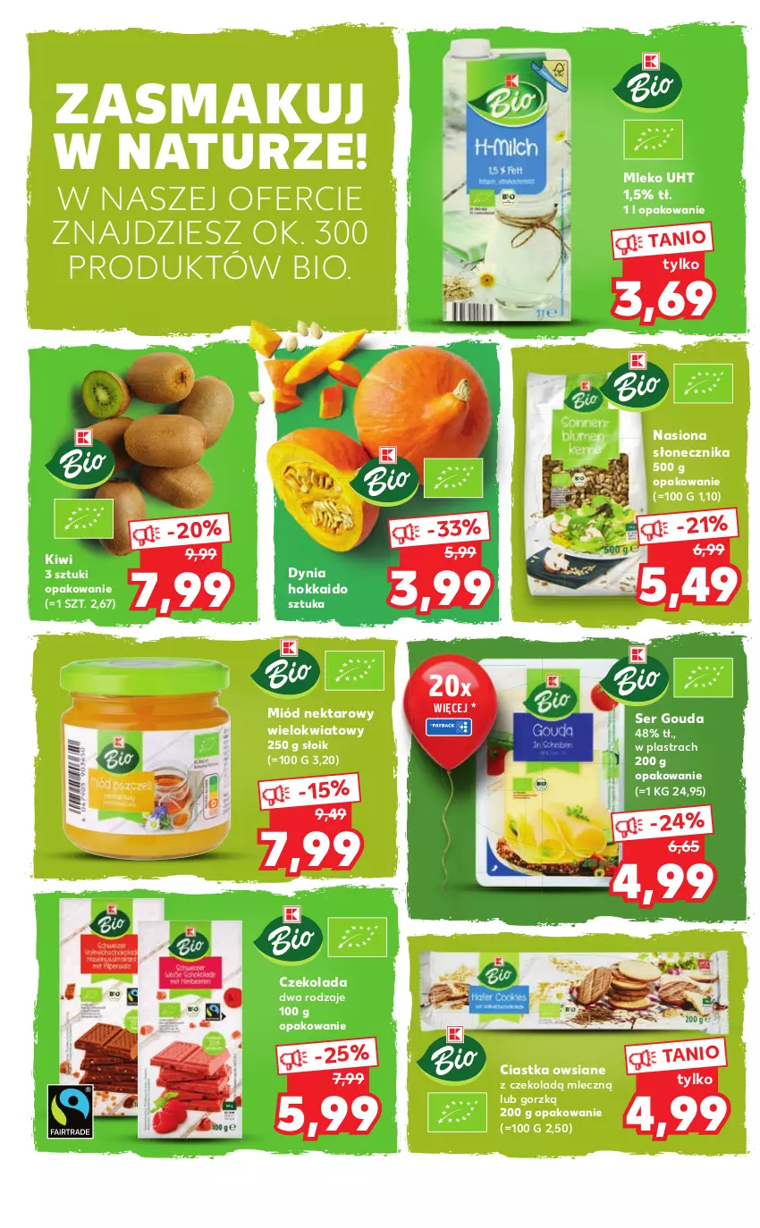 Gazetka promocyjna Kaufland - 20 lat Kauflandu - ważna 23.09 do 06.10.2021 - strona 2 - produkty: Ciastka, Ciastka owsiane, Czekolada, Gouda, Kiwi, Miód, Mleko, Nektar, Ser