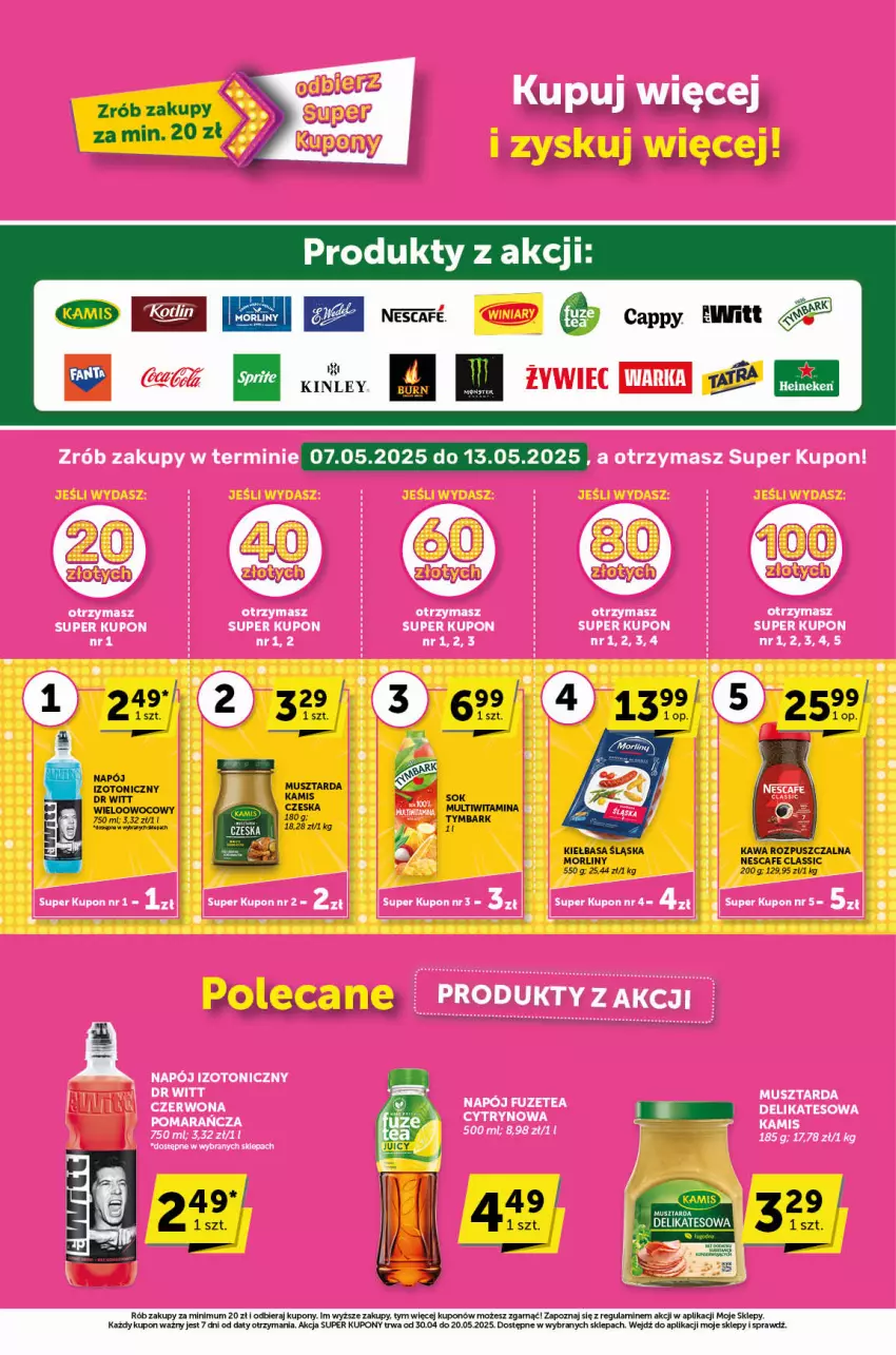Gazetka promocyjna ABC - ważna 30.04 do 13.05.2025 - strona 3 - produkty: Cappy, Kawa, Kawa rozpuszczalna, Kiełbasa, Kiełbasa śląska, Morliny, Napój, Napój izotoniczny, Top, Tymbark