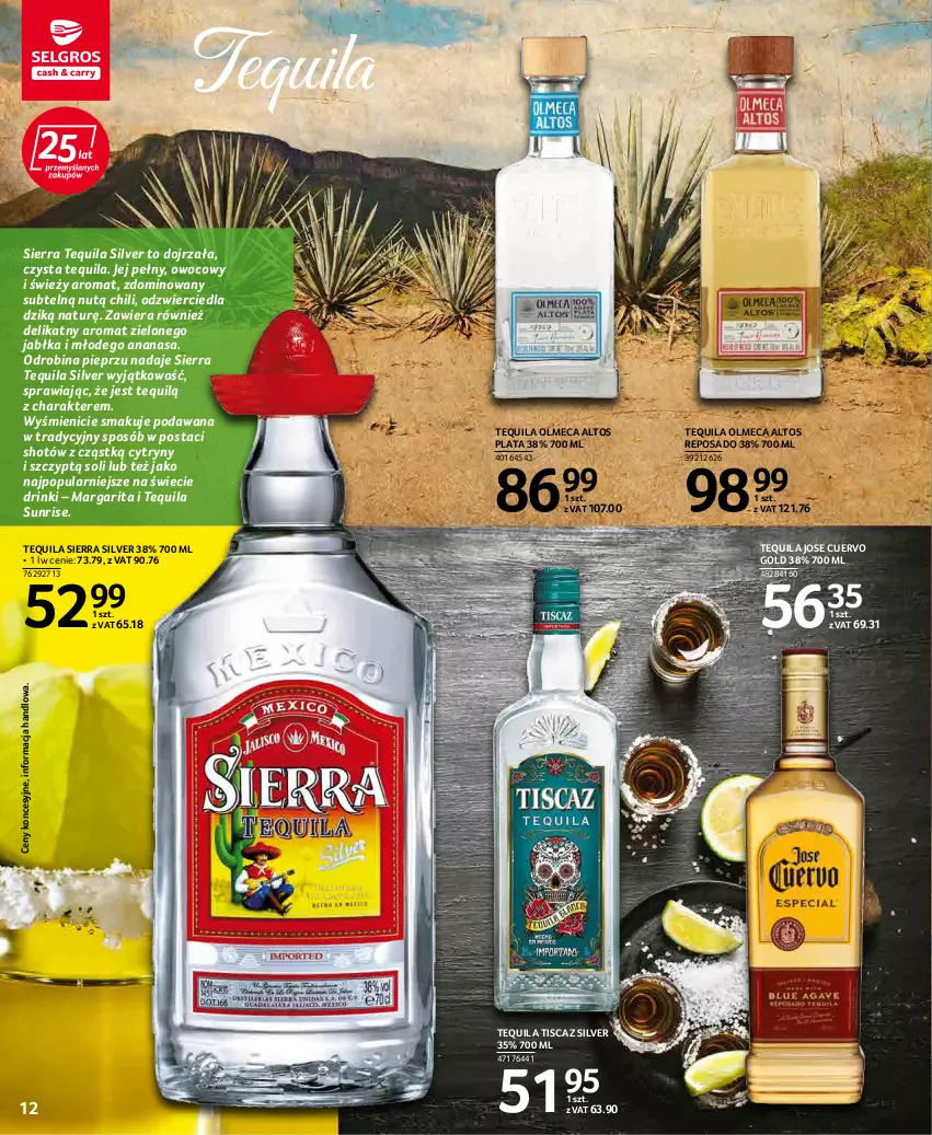 Gazetka promocyjna Selgros - Katalog Alkohole - ważna 17.03 do 30.03.2022 - strona 12 - produkty: Ananas, Cytryny, Jabłka, Jose Cuervo, Pieprz, Tequila