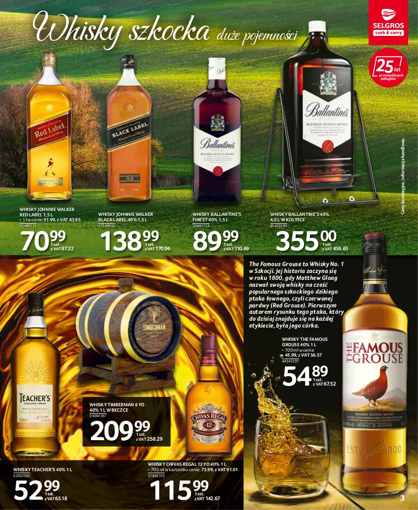 Gazetka promocyjna Selgros - Katalog Alkohole - ważna 17.03 do 30.03.2022 - strona 3 - produkty: Fa, Johnnie Walker, Koc, Lack, The Famous Grouse, Tonik, Whisky