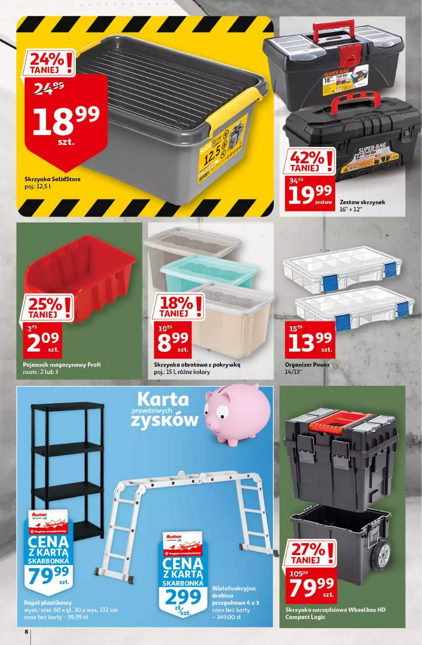 Gazetka promocyjna Auchan - Królestwo majsterkowicza Hipermarkety - ważna 08.04 do 14.04.2021 - strona 8 - produkty: Skrzynka narzędziowa