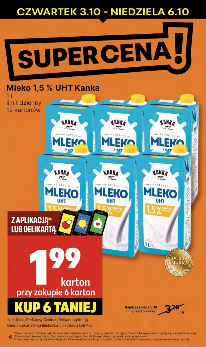 Gazetka promocyjna Delikatesy Centrum - NOWA GAZETKA Delikatesy Centrum od 3 października! 3-9.10.2024 - ważna 03.10 do 09.10.2024 - strona 6 - produkty: Dron, Mleko, Rum