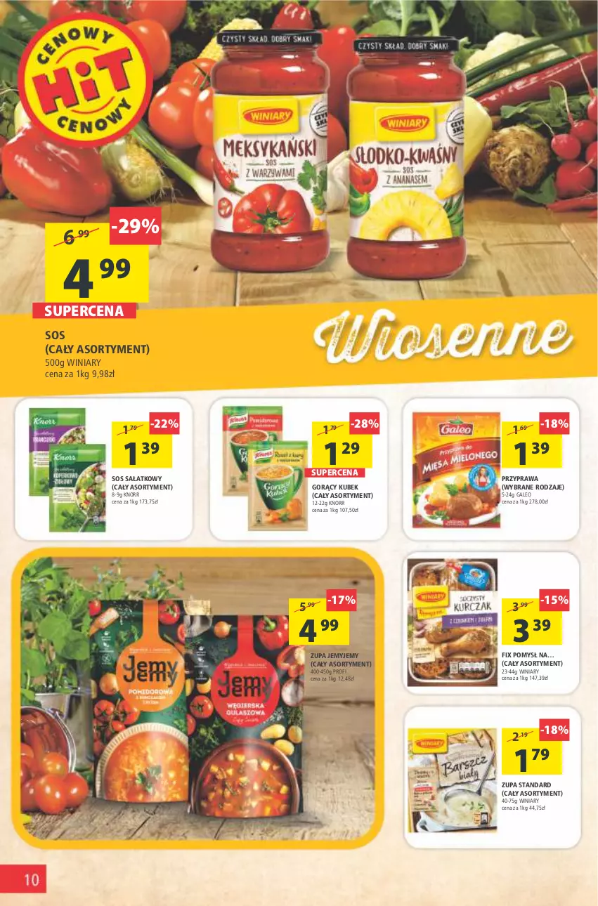 Gazetka promocyjna Arhelan - Gazetka - ważna 06.05 do 15.05.2022 - strona 10 - produkty: Knorr, Kubek, Sałat, Sos, Winiary, Zupa