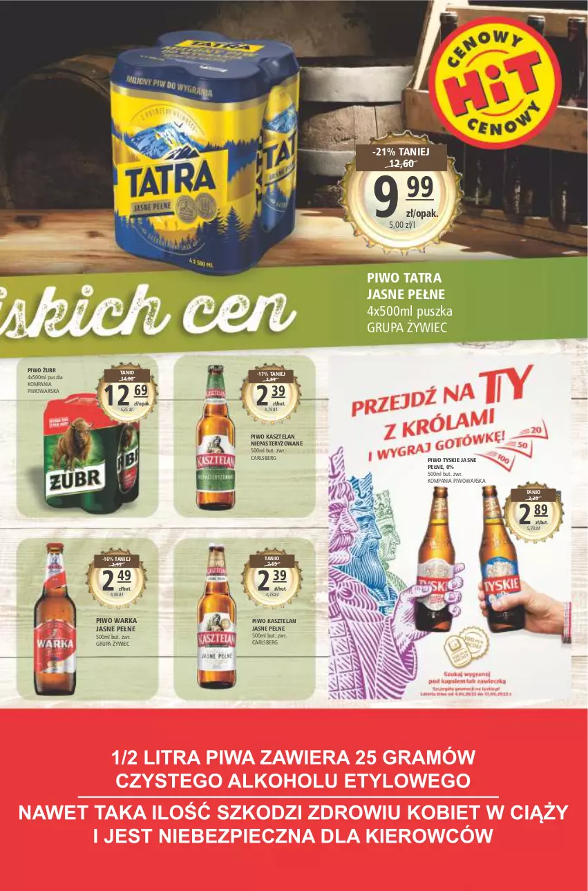 Gazetka promocyjna Arhelan - Gazetka - ważna 06.05 do 15.05.2022 - strona 19 - produkty: Carlsberg, Kasztelan, Piwo, Tatra, Tyskie, Warka