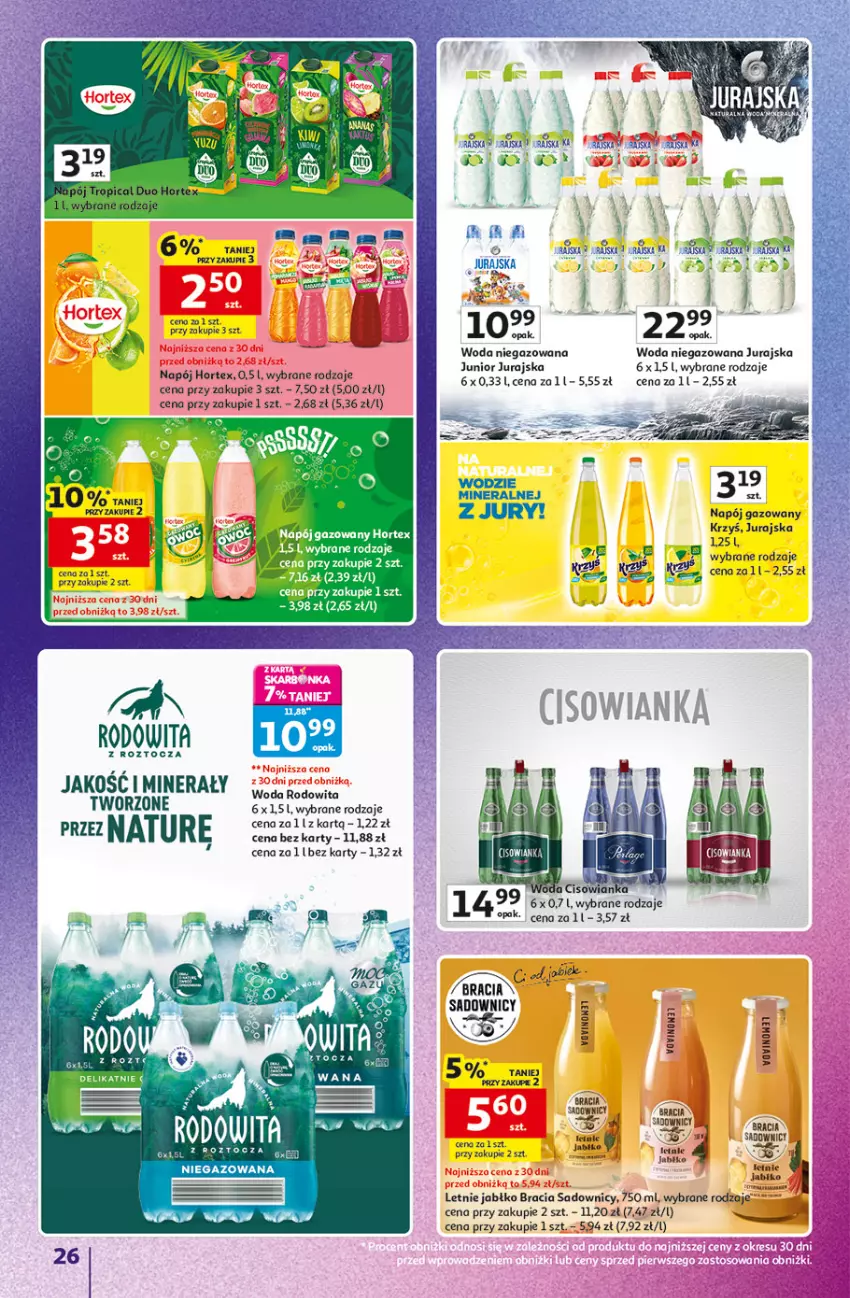 Gazetka promocyjna Auchan - Gazetka Znane Marki Hipermarket Auchan - ważna 23.04 do 30.04.2026 - strona 26 - produkty: Fa, Hortex, Napój, Napój gazowany, Woda, Woda niegazowana