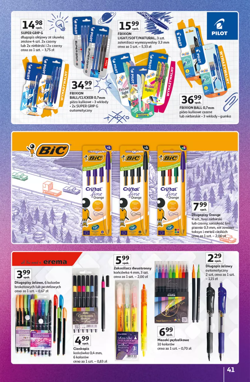 Gazetka promocyjna Auchan - Gazetka Znane Marki Hipermarket Auchan - ważna 23.04 do 30.04.2026 - strona 41 - produkty: Długopis, NBA, Olej, Ser, Tusz