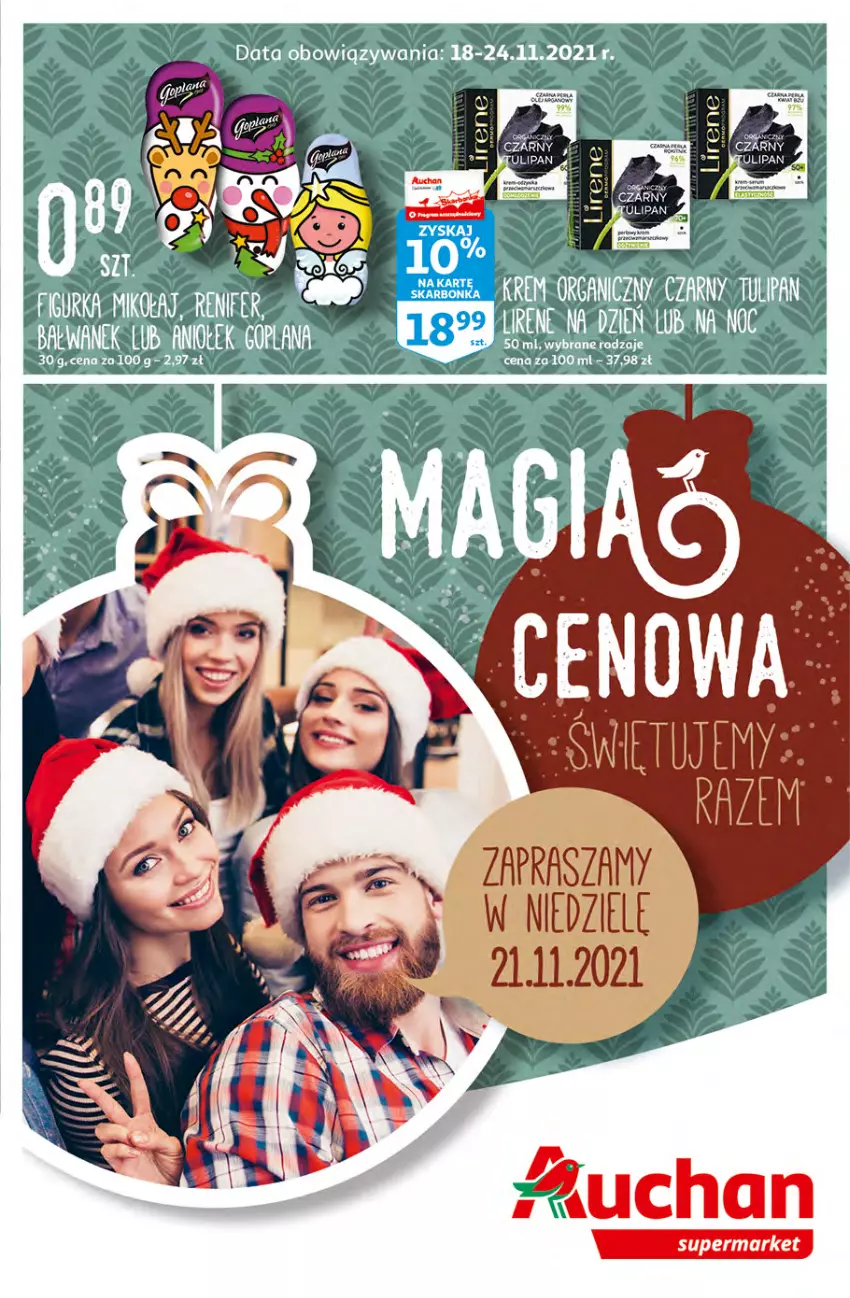 Gazetka promocyjna Auchan - Magia cenowa Supermarkety - ważna 18.11 do 24.11.2021 - strona 1 - produkty: Tulipan