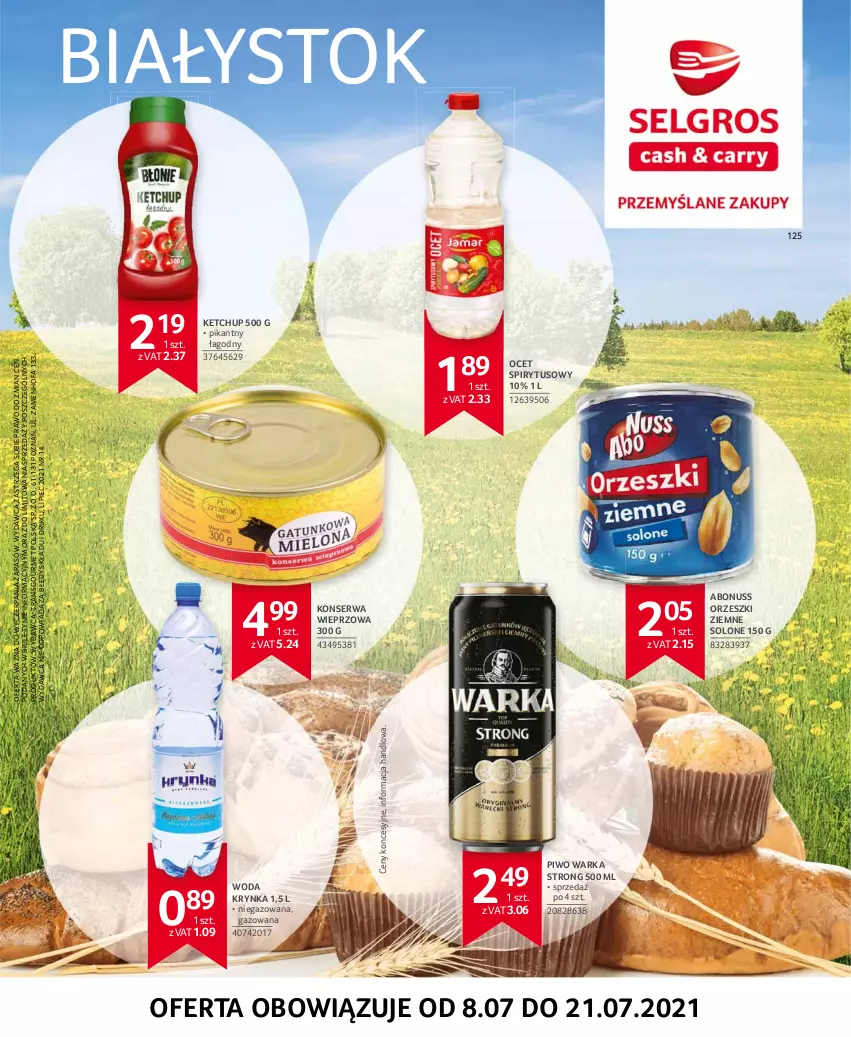 Gazetka promocyjna Selgros - Extra Oferta - ważna 01.07 do 31.07.2021 - strona 34 - produkty: Fa, Ketchup, Ocet, Orzeszki, Orzeszki ziemne, Piec, Piwo, Ser, Tran, Warka, Woda