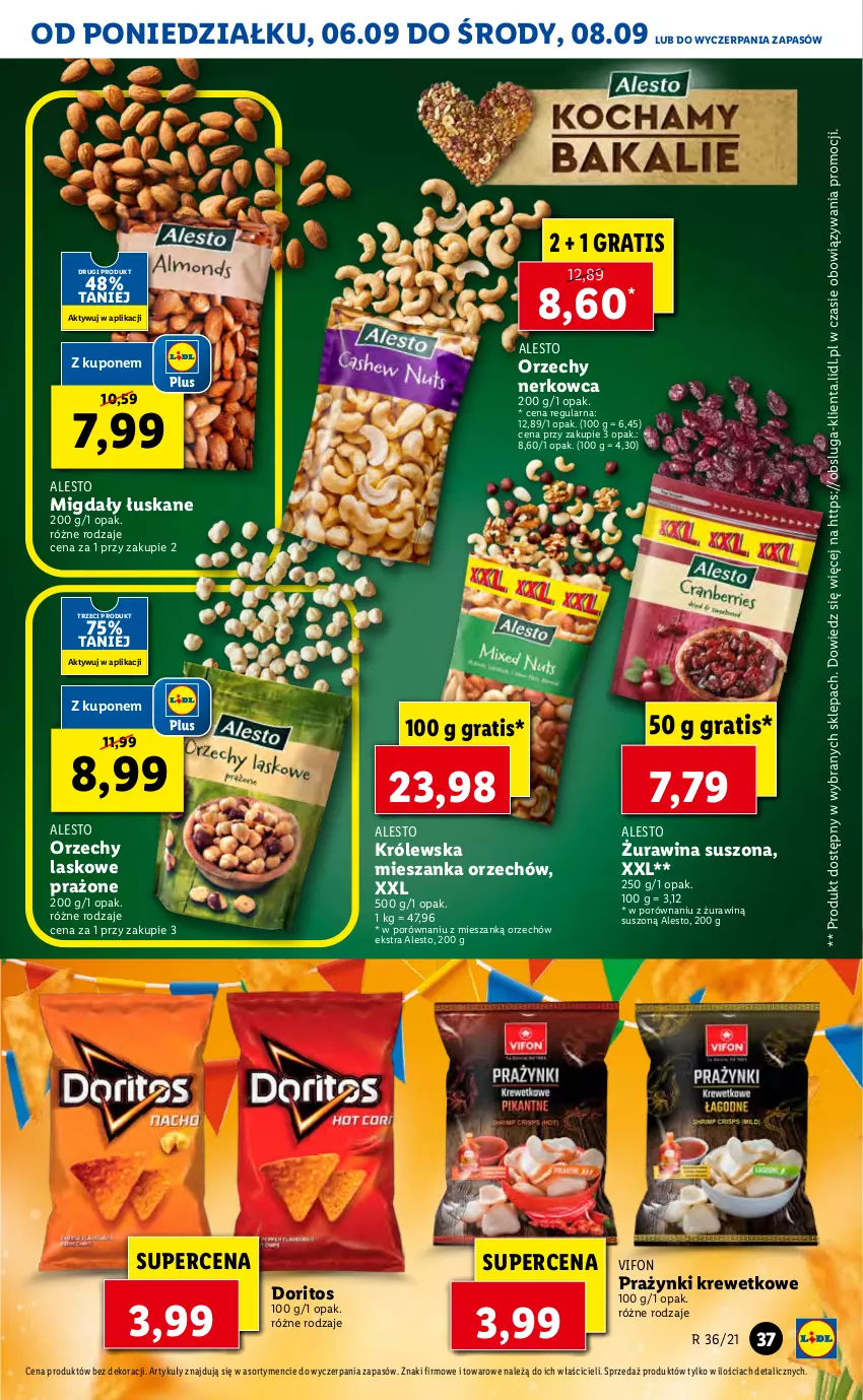 Gazetka promocyjna Lidl - GAZETKA - ważna 06.09 do 08.09.2021 - strona 37 - produkty: Gra, Migdały, Migdały łuskane, Por