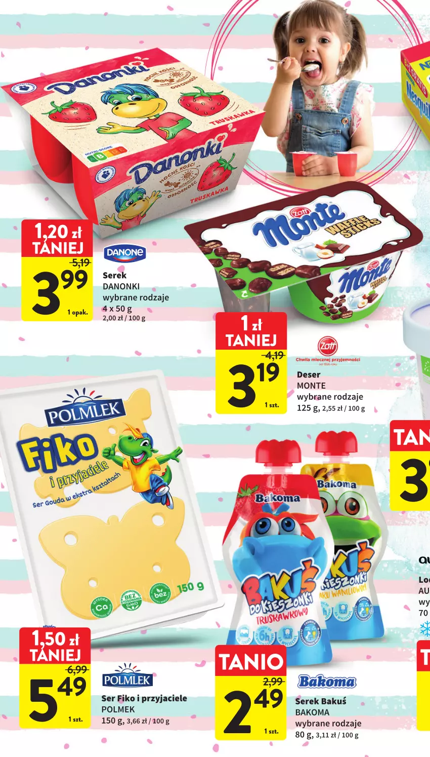 Gazetka promocyjna Intermarche - Gazetka Intermarche - ważna 18.05 do 05.06.2023 - strona 12 - produkty: Bakoma, Danonki, Miecz, Monte, Ser, Serek