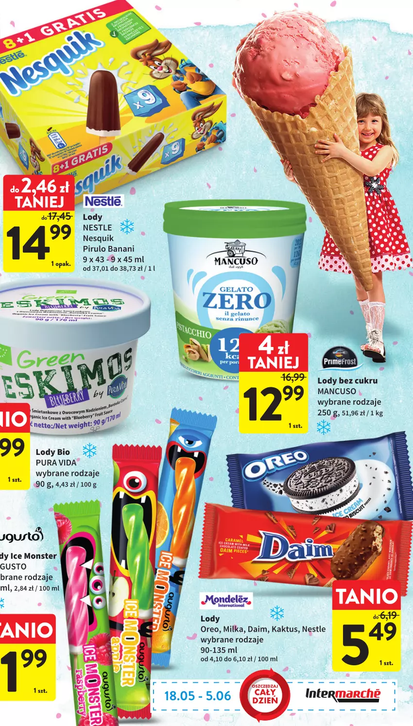 Gazetka promocyjna Intermarche - Gazetka Intermarche - ważna 18.05 do 05.06.2023 - strona 13 - produkty: Ice Monster, Kaktus, Lody, Milka, Nesquik, Oreo, Pur