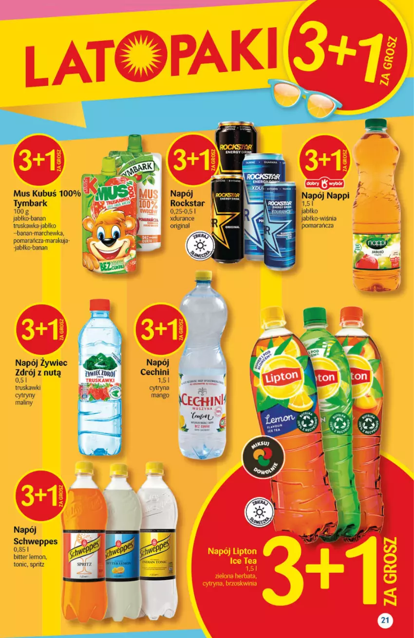 Gazetka promocyjna Delikatesy Centrum - Gazetka Delikatesy Centrum - ważna 29.07 do 04.08.2021 - strona 21 - produkty: Cytryny, Gin, Kubuś, Maliny, Marchewka, Mus, Napój, Schweppes, Truskawki, Tymbark