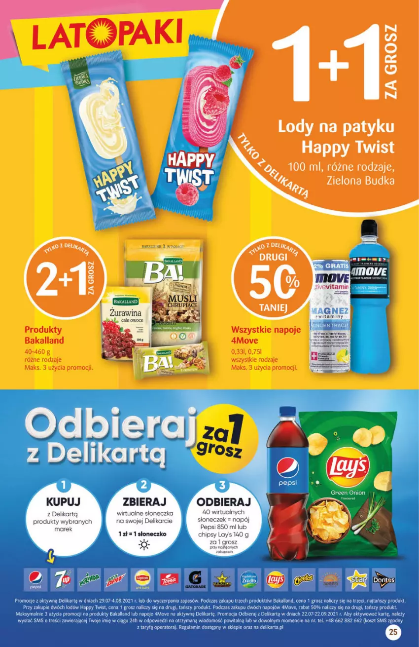 Gazetka promocyjna Delikatesy Centrum - Gazetka Delikatesy Centrum - ważna 29.07 do 04.08.2021 - strona 25 - produkty: Bakalland, Chipsy, Kosz, Napój, Napoje, Owoce, Pepsi