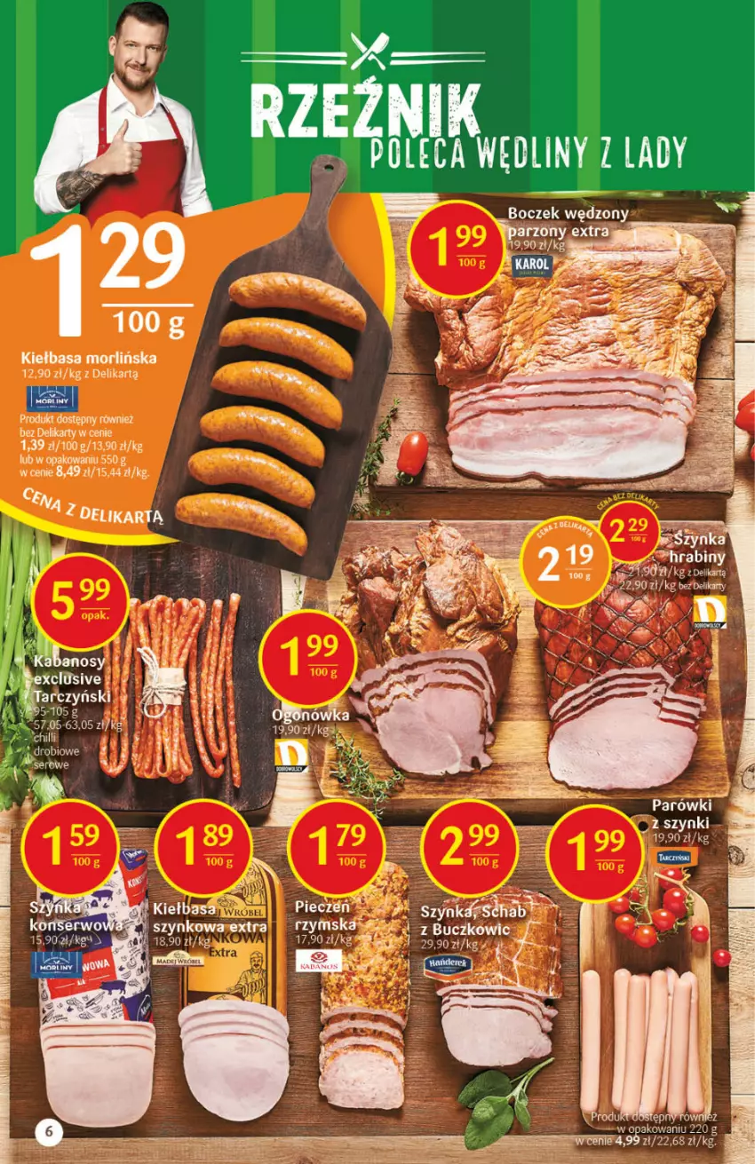 Gazetka promocyjna Delikatesy Centrum - Gazetka Delikatesy Centrum - ważna 29.07 do 04.08.2021 - strona 6 - produkty: Boczek, Kabanos, Kiełbasa, Ser