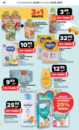 Gazetka promocyjna Netto - Artykuły spożywcze - Gazetka - ważna od 01.10 do 01.10.2023 - strona 20 - produkty: Sok, Ryż, Mus, Gra, Pampers, Pieluchy, Majtki, Bebiko, Chusteczki, Dzieci, Kubuś, Pieluchomajtki, Woda, Mleko dla dzieci, Nestlé, Mleko