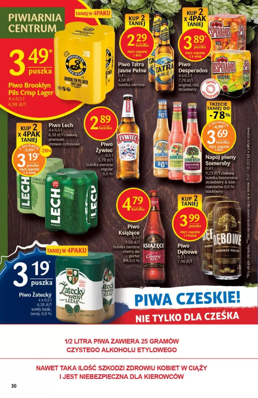 Gazetka promocyjna Delikatesy Centrum - Gazetka DC37 - ważna 22.09 do 28.09.2022 - strona 30 - produkty: Gra, Kiwi, Napój, Piec, Piwa, Piwo, Tatra