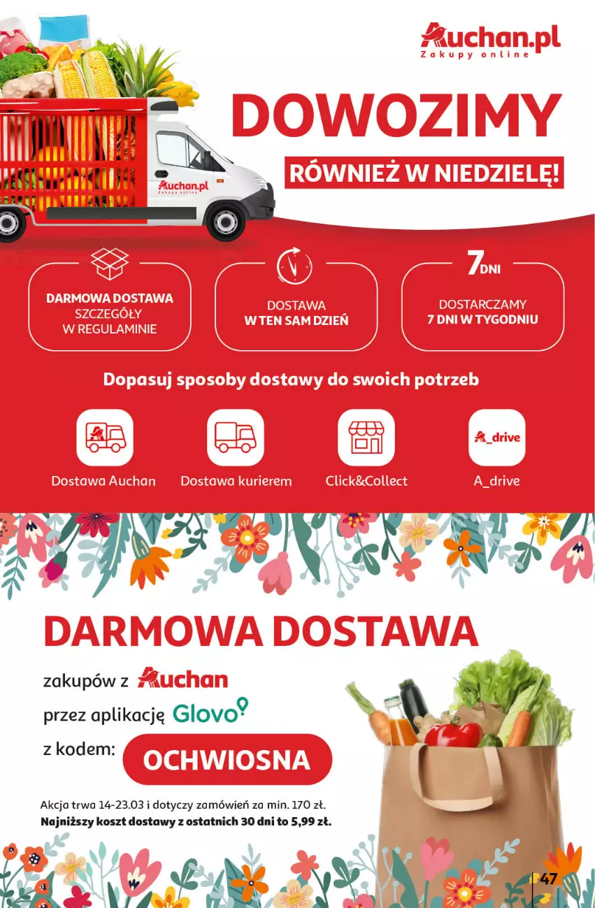 Gazetka promocyjna Auchan - Wielkanoc z najlepszej cenie! Część 1. Hipermarket Auchan - ważna 14.03 do 20.03.2024 - strona 47 - produkty: Kosz