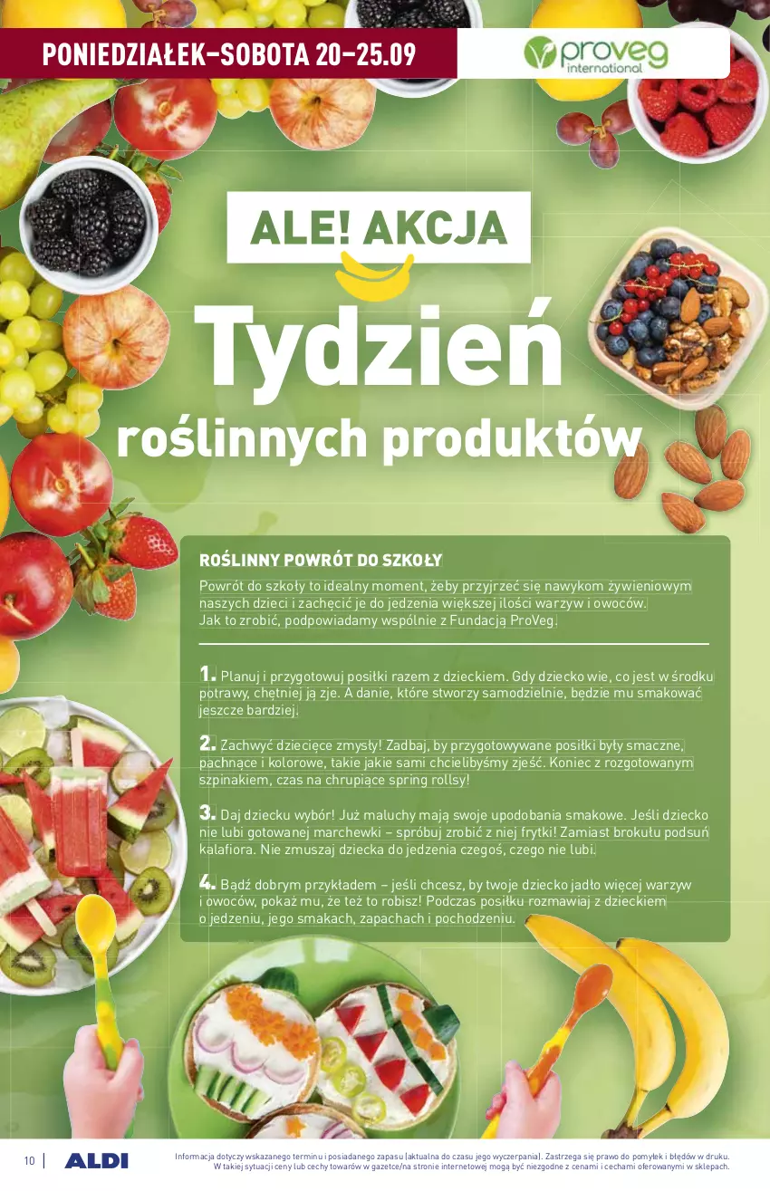 Gazetka promocyjna Aldi - ważna 20.09 do 25.09.2021 - strona 10 - produkty: Dzieci, Frytki, Mus, Szpinak