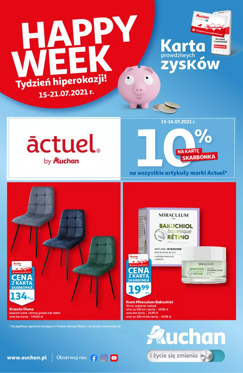 Gazetka promocyjna Auchan - Skarbonka #28 - ważna 15.07 do 21.07.2021 - strona 1 - produkty: Krem do twarzy, Mars, Ser