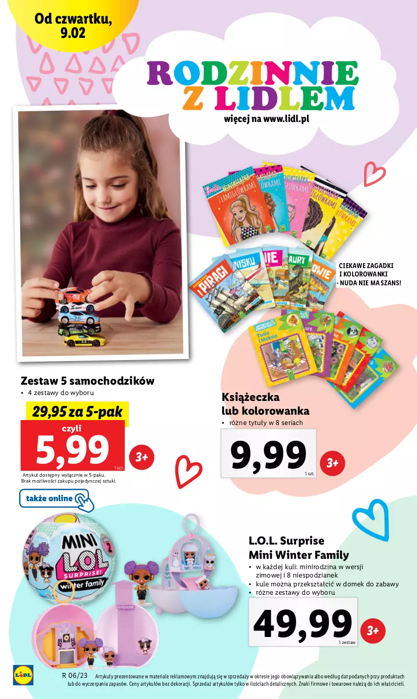 Gazetka promocyjna Lidl - GAZETKA - ważna 06.02 do 11.02.2023 - strona 34 - produkty: Chodzik, Fa, Kolorowanka, L.O.L., Ser