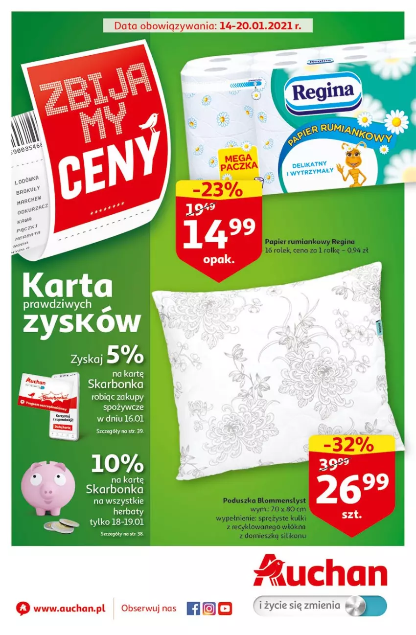 Gazetka promocyjna Auchan - Zbijamy ceny Hipermarkety - ważna 14.01 do 20.01.2021 - strona 1