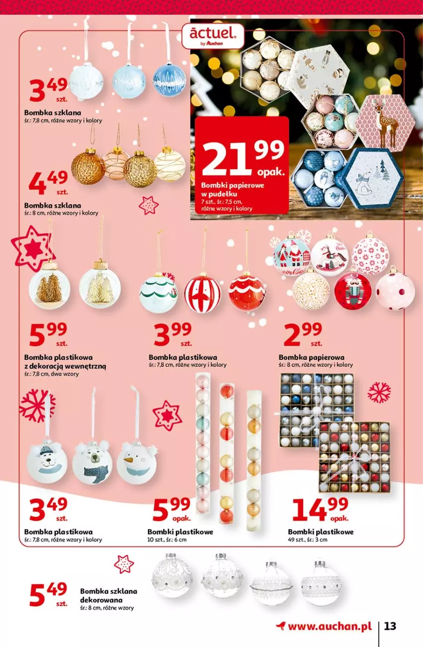 Gazetka promocyjna Auchan - Magia Mikołajkowa Hipermarkety - ważna 02.12 do 08.12.2021 - strona 13 - produkty: Bombki, LANA, Papier