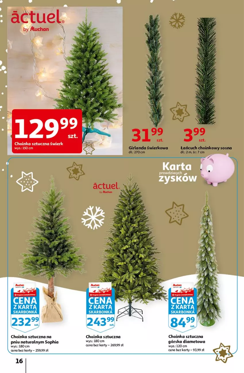 Gazetka promocyjna Auchan - Magia Mikołajkowa Hipermarkety - ważna 02.12 do 08.12.2021 - strona 16 - produkty: Choinka, Girlanda, Inka, Sos