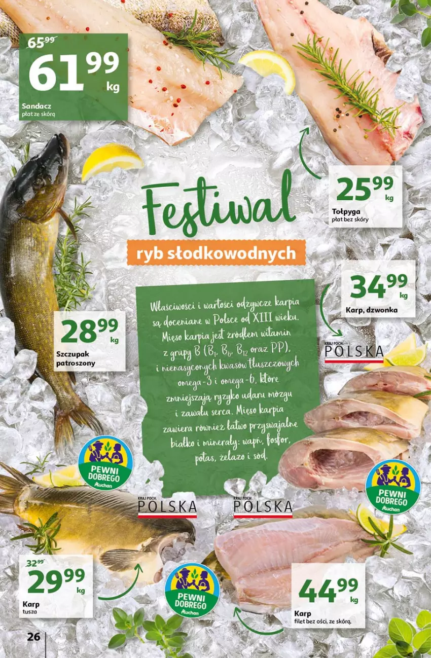 Gazetka promocyjna Auchan - Magia Mikołajkowa Hipermarkety - ważna 02.12 do 08.12.2021 - strona 26 - produkty: Karp, Tołpyga, Zupa