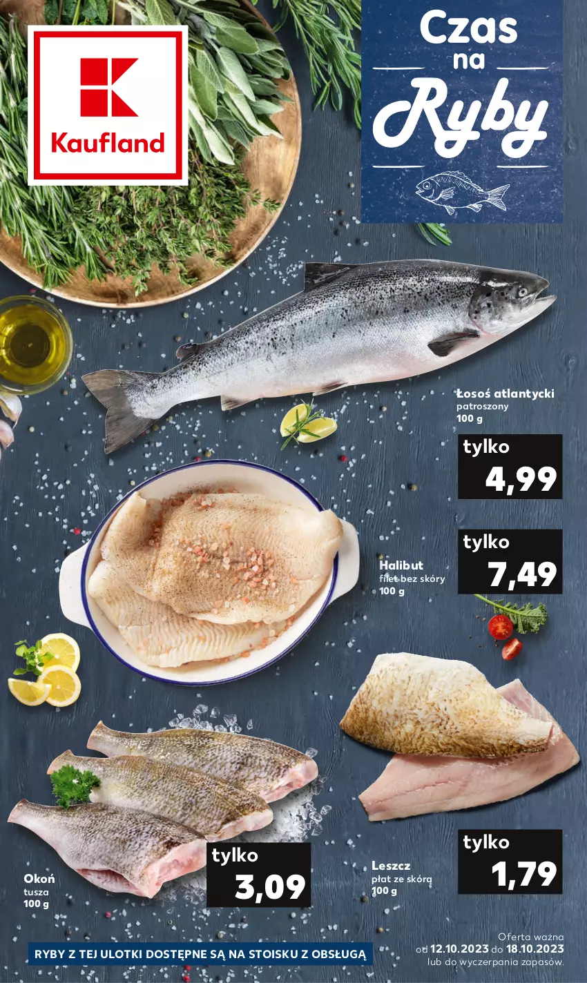 Gazetka promocyjna Kaufland - Kaufland - ważna 12.10 do 18.10.2023 - strona 1 - produkty: Halibut, Tusz