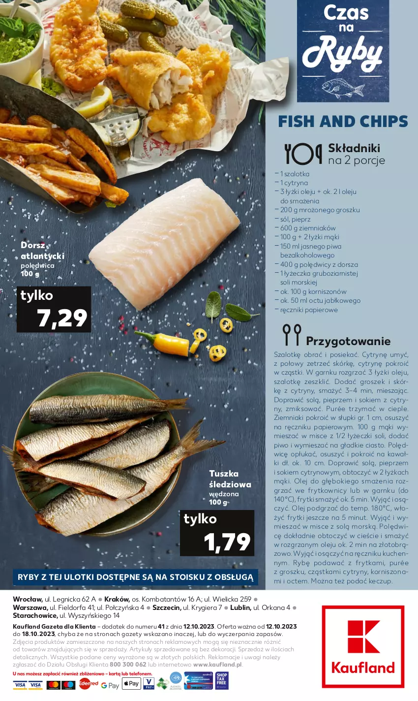 Gazetka promocyjna Kaufland - Kaufland - ważna 12.10 do 18.10.2023 - strona 2 - produkty: Cytryny, Dorsz, Fa, Frytki, Groszek, Kawa, Olej, Orka, Papier, Pieprz, Piwa, Piwo, Polędwica, Por, Pur, Ręcznik, Ręczniki papierowe, Sok, Sól, Szal, Tusz, Tuszka śledziowa, Tuszka śledziowa wędzona, Wagi, Ziemniaki