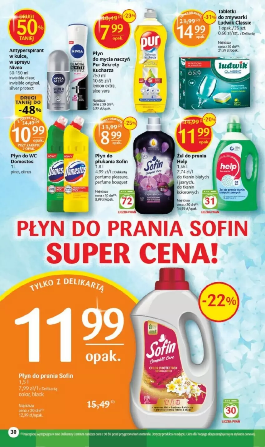 Gazetka promocyjna Delikatesy Centrum - ważna 10.08 do 16.08.2023 - strona 24 - produkty: Aloe vera, Antyperspirant, BIC, Do mycia naczyń, Domestos, Gin, Kret, Ludwik, Nivea, Perfum, Płyn do wc, Pur, Tablet, Tabletki do zmywarki, Zmywarki