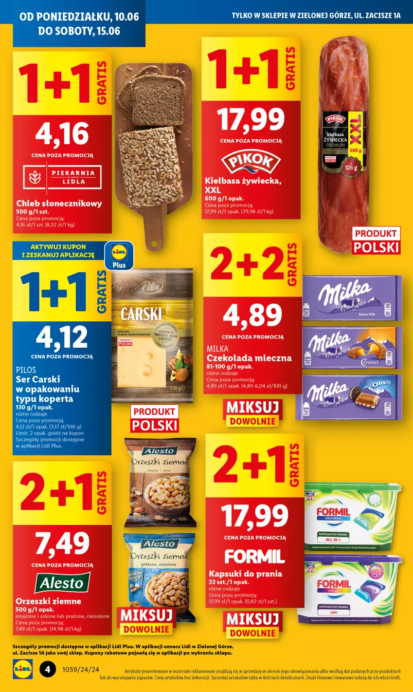 Gazetka promocyjna Lidl - Lidl w Zielonej Górze już otwarty - ważna 10.06 do 15.06.2024 - strona 4 - produkty: Cars, Gra, Orzeszki, Pilos, Ser