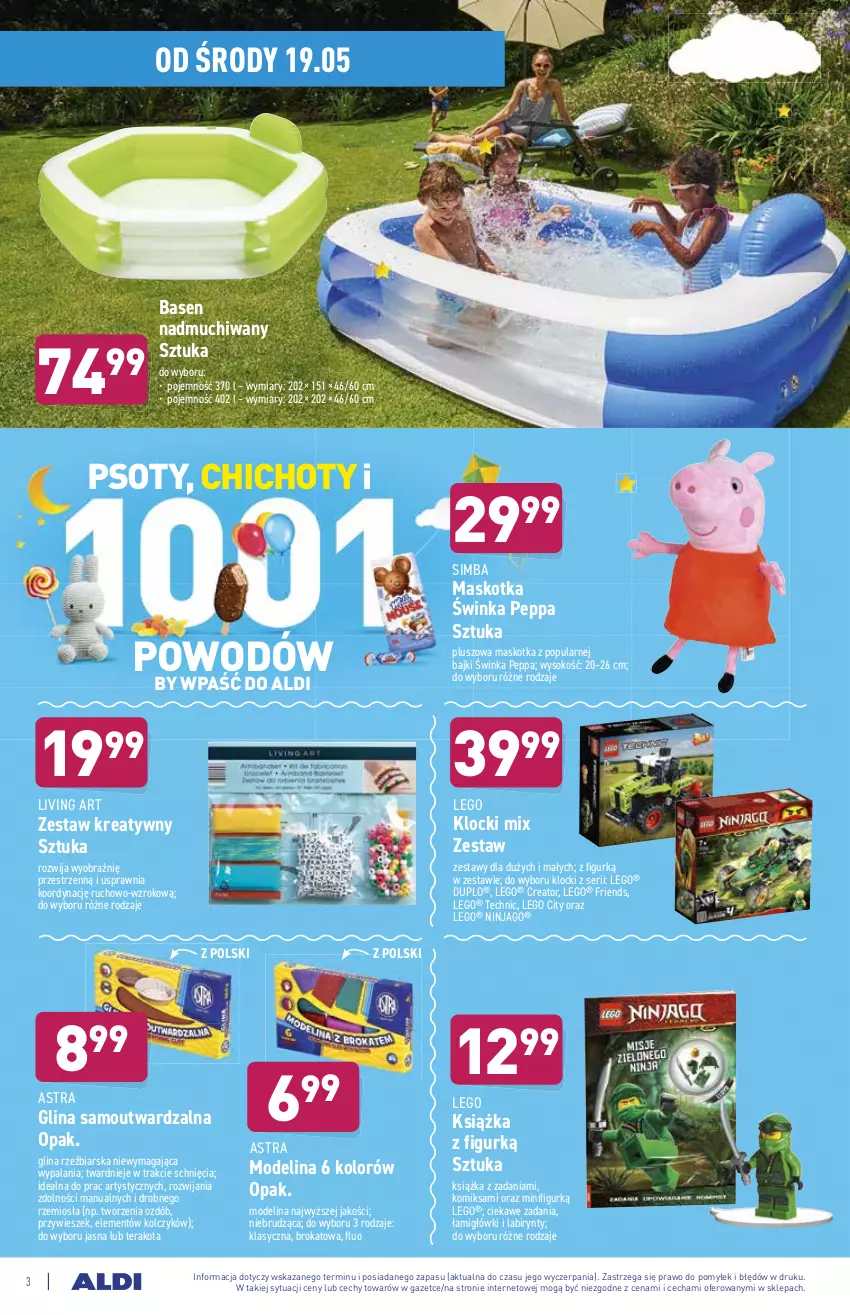 Gazetka promocyjna Aldi - ważna 17.05 do 22.05.2021 - strona 3 - produkty: Inka, Klocki, Książka, LEGO, LEGO City, Outward, Ser, Sok, Tera