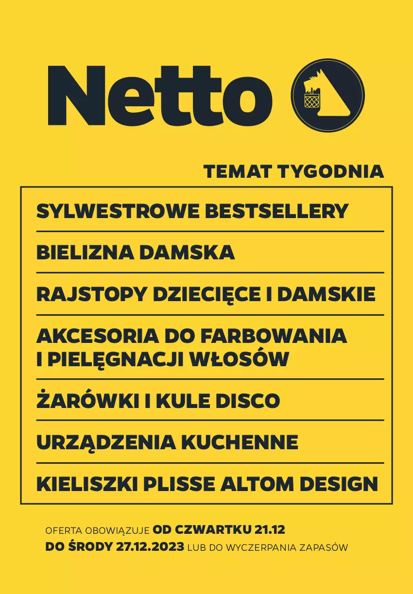 Gazetka promocyjna Netto - Akcesoria i dodatki - ważna 21.12 do 27.12.2023 - strona 1 - produkty: Bielizna, Dzieci, Fa, Rajstopy, Top