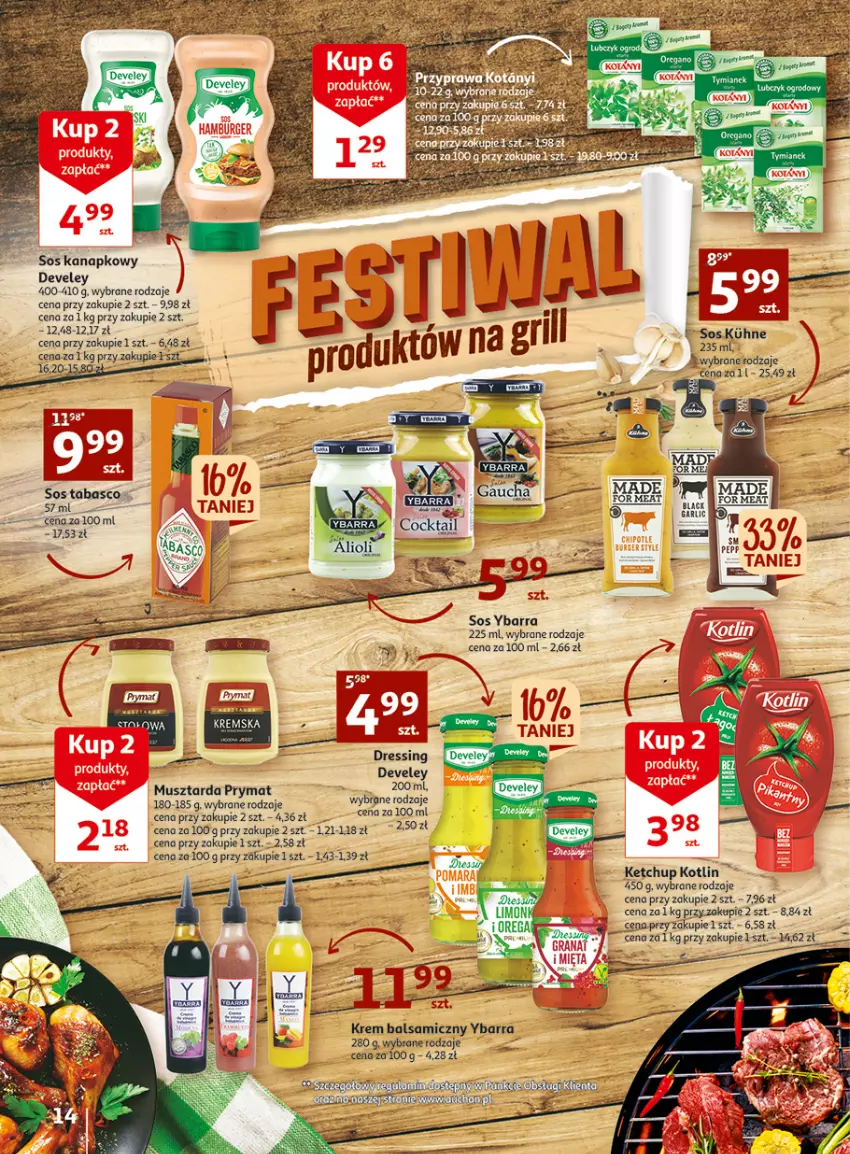 Gazetka promocyjna Auchan - Gazetka Wielkie majowe odkrycia cenowe część #4 Hipermarket Auchan - ważna 18.05 do 27.05.2023 - strona 14 - produkty: AEG, Dres, Ketchup, Kotlin, Mus, Musztarda, Por, Prymat, Sos, Sos tabasco