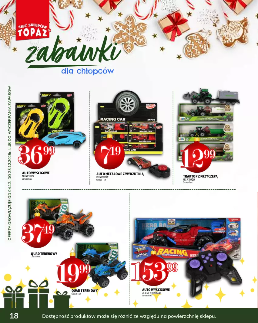 Gazetka promocyjna Topaz - Gazetka - ważna 04.12 do 31.12.2025 - strona 18 - produkty: Traktor