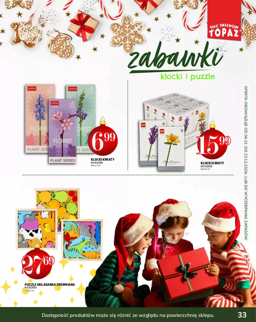 Gazetka promocyjna Topaz - Gazetka - ważna 04.12 do 31.12.2025 - strona 33 - produkty: Klocki, Puzzle, Układanka