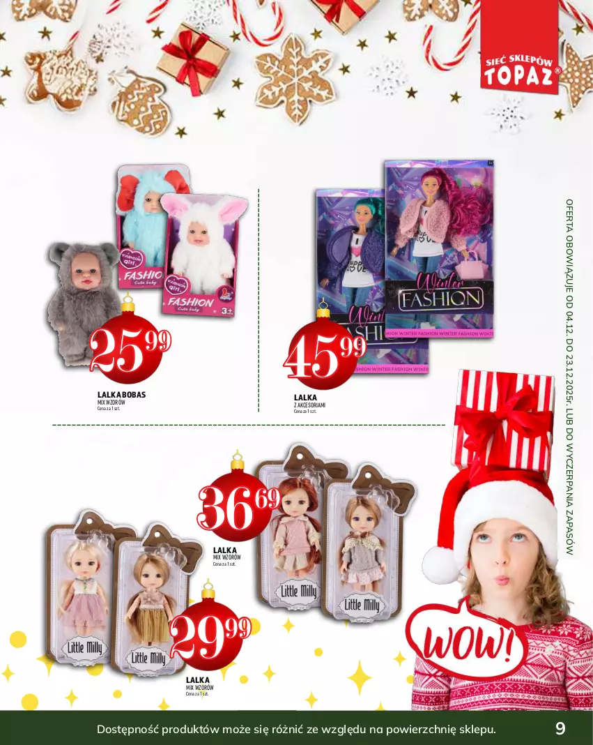 Gazetka promocyjna Topaz - Gazetka - ważna 04.12 do 31.12.2025 - strona 9 - produkty: Lalka