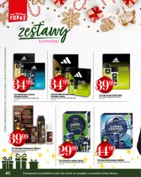 Gazetka promocyjna Topaz - Gazetka - Gazetka - ważna od 31.12 do 31.12.2025 - strona 40 - produkty: Balsam po goleniu, Pur, Body, Adidas, Pianka do golenia, Woda po goleniu, Whisky, Woda, Antyperspirant, Nivea