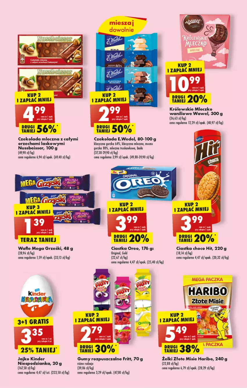 Gazetka promocyjna Biedronka - ważna 08.05 do 13.05.2023 - strona 29 - produkty: Ciastka, Czekolada, Czekolada mleczna, Gin, Gra, Haribo, Kinder, Królewski, Królewskie Mleczko, Mleczko, Oreo, Ser, Tera, Wafle, Wawel