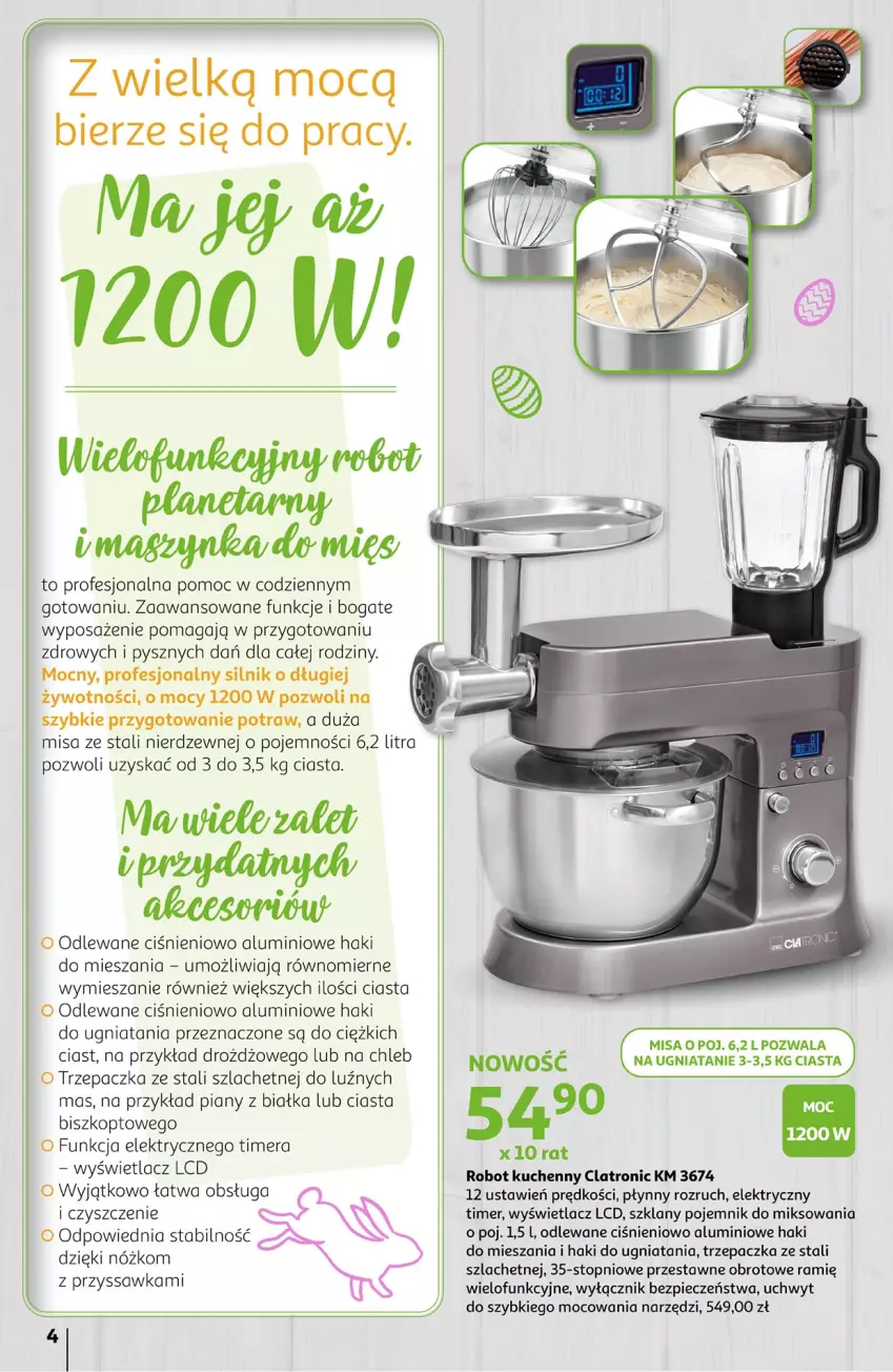 Gazetka promocyjna Auchan - Zaczynamy przygotowania do świąt Hipermarkety - ważna 25.03 do 03.04.2021 - strona 4 - produkty: Chleb, Piec, Pojemnik, Robot, Top, Trzepaczka