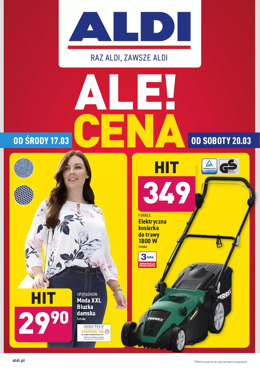 Gazetka promocyjna Aldi - Od Środy i Soboty - ważna 17.03 do 20.03.2021 - strona 1 - produkty: Fa, Kosiarka, Moda