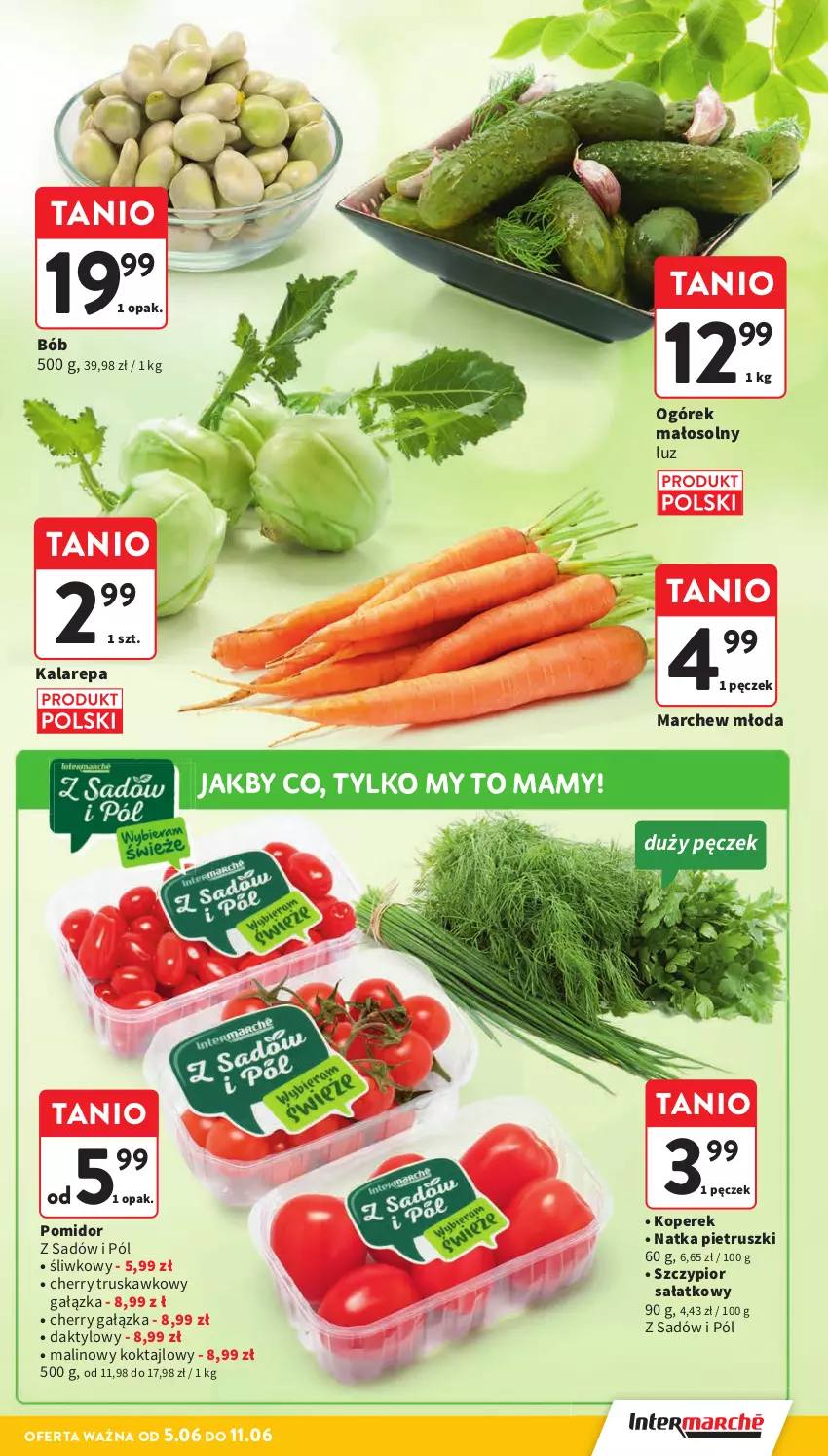 Gazetka promocyjna Intermarche - Gazetka Intermarche - ważna 05.06 do 11.06.2025 - strona 13 - produkty: Natka pietruszki, Ogórek, Sałat