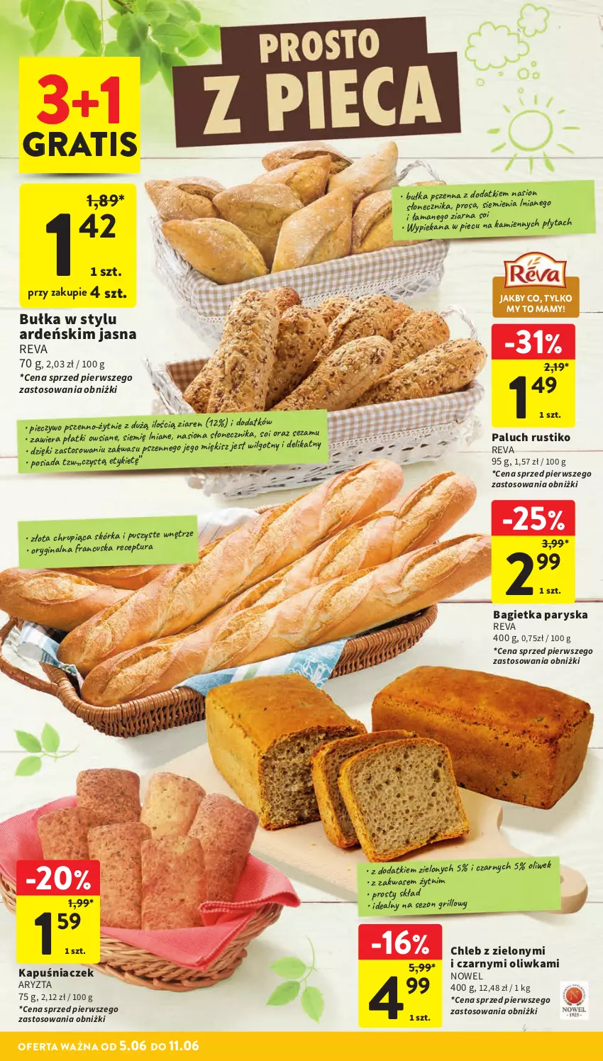 Gazetka promocyjna Intermarche - Gazetka Intermarche - ważna 05.06 do 11.06.2025 - strona 22 - produkty: Bagietka, Bułka, Chleb, Gin, Gra, Grill, Kapuśniaczek, LG, Piec, Pieczywo, Płyta, Rust, Sezam